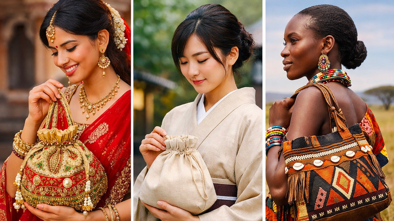 GEANTA CA SIMBOL CULTURAL: INDIA, JAPONIA, AFRICA