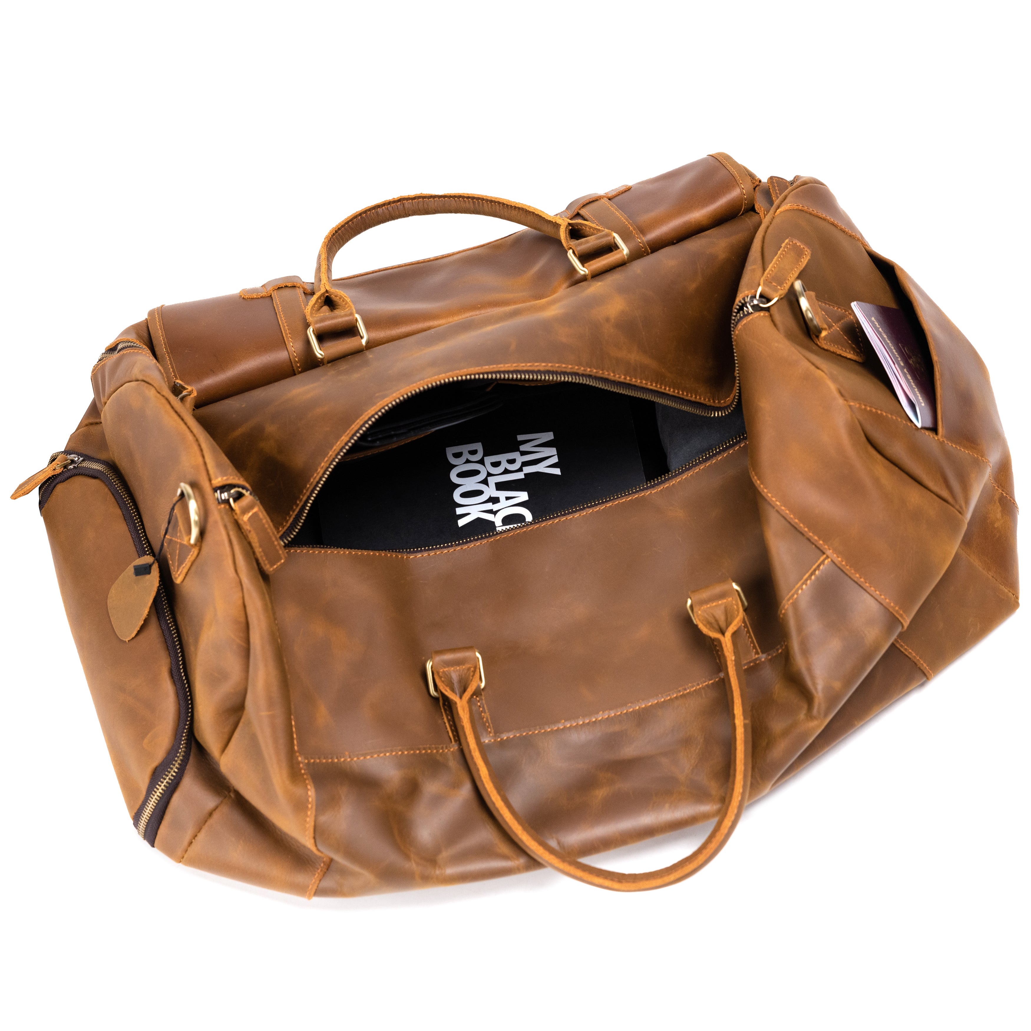 Geanta voiaj unisex piele naturala maro Anfield