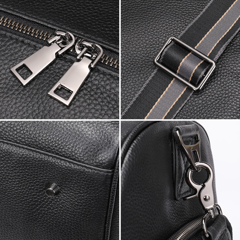 Geanta voiaj unisex piele naturala negru Torino