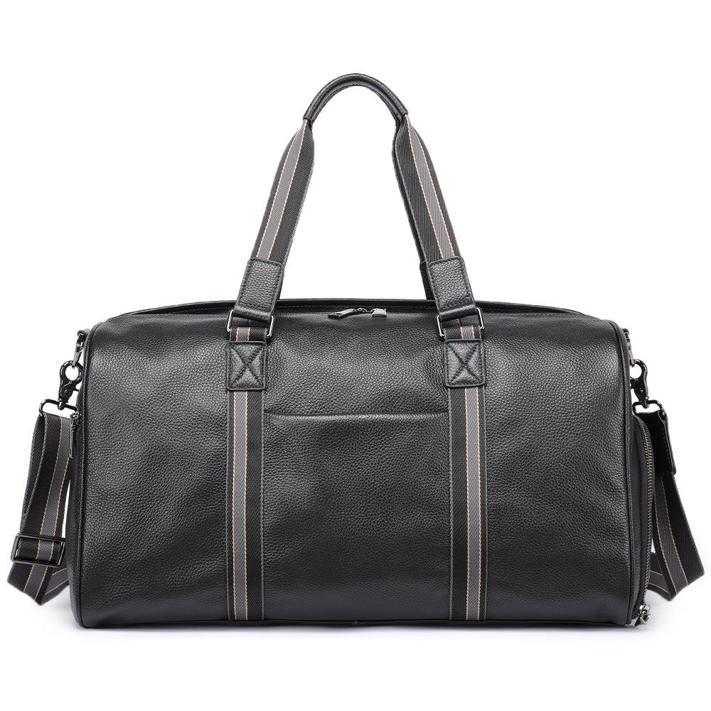 Geanta voiaj unisex piele naturala negru Torino