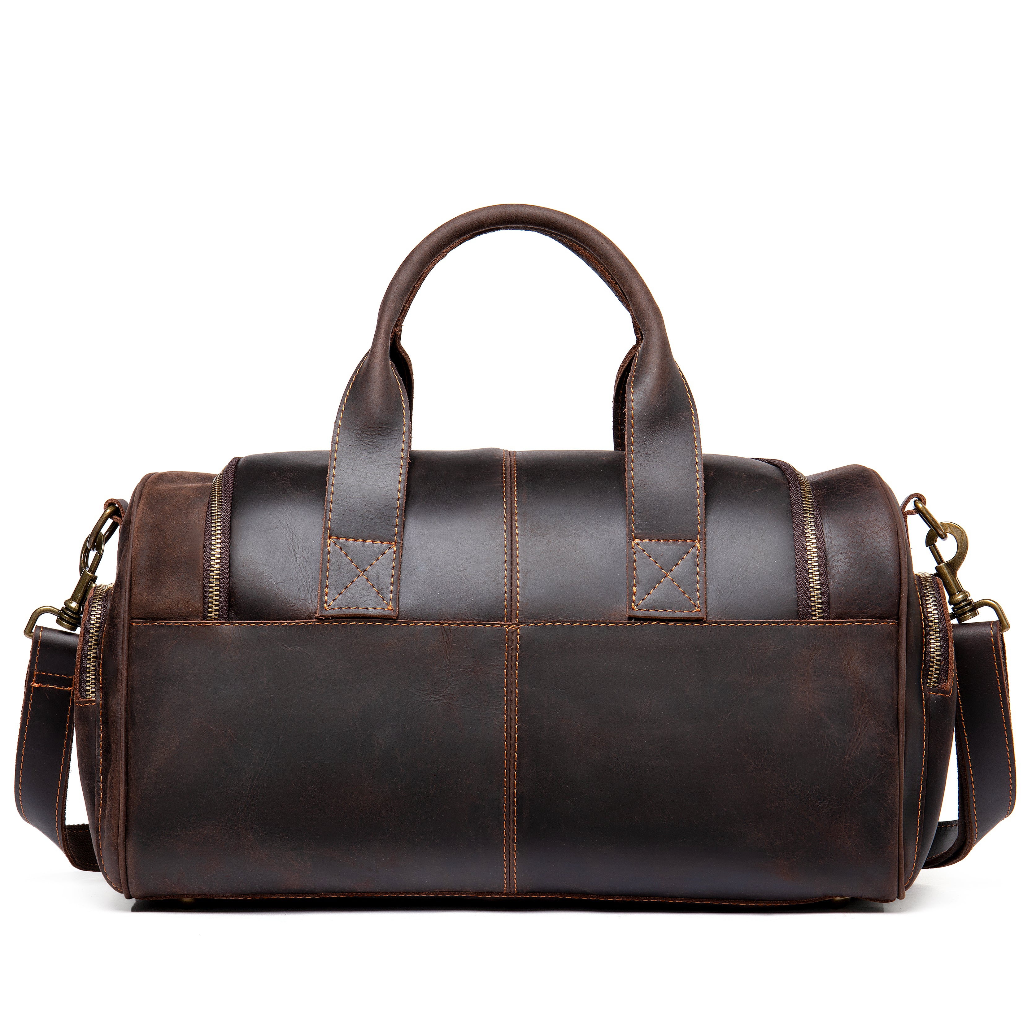 Geanta voiaj unisex piele naturala maro inchis Boston