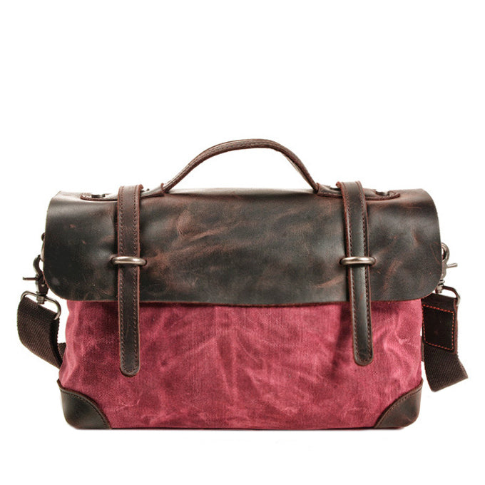 Geanta dama piele naturala si material textil roz Karl