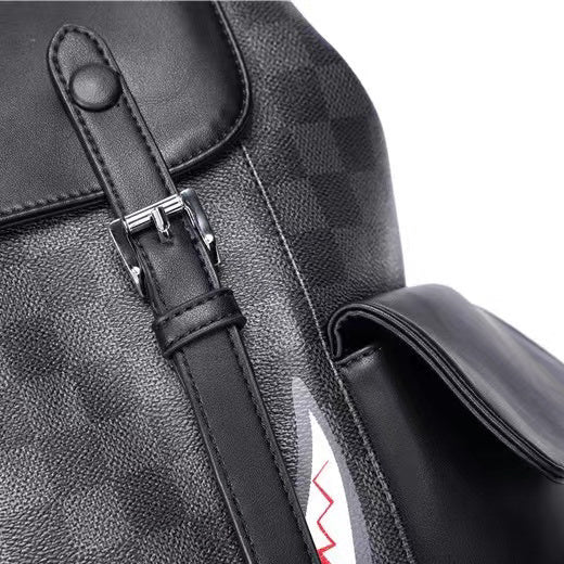 Rucsac barbati piele ecologica negru Shark