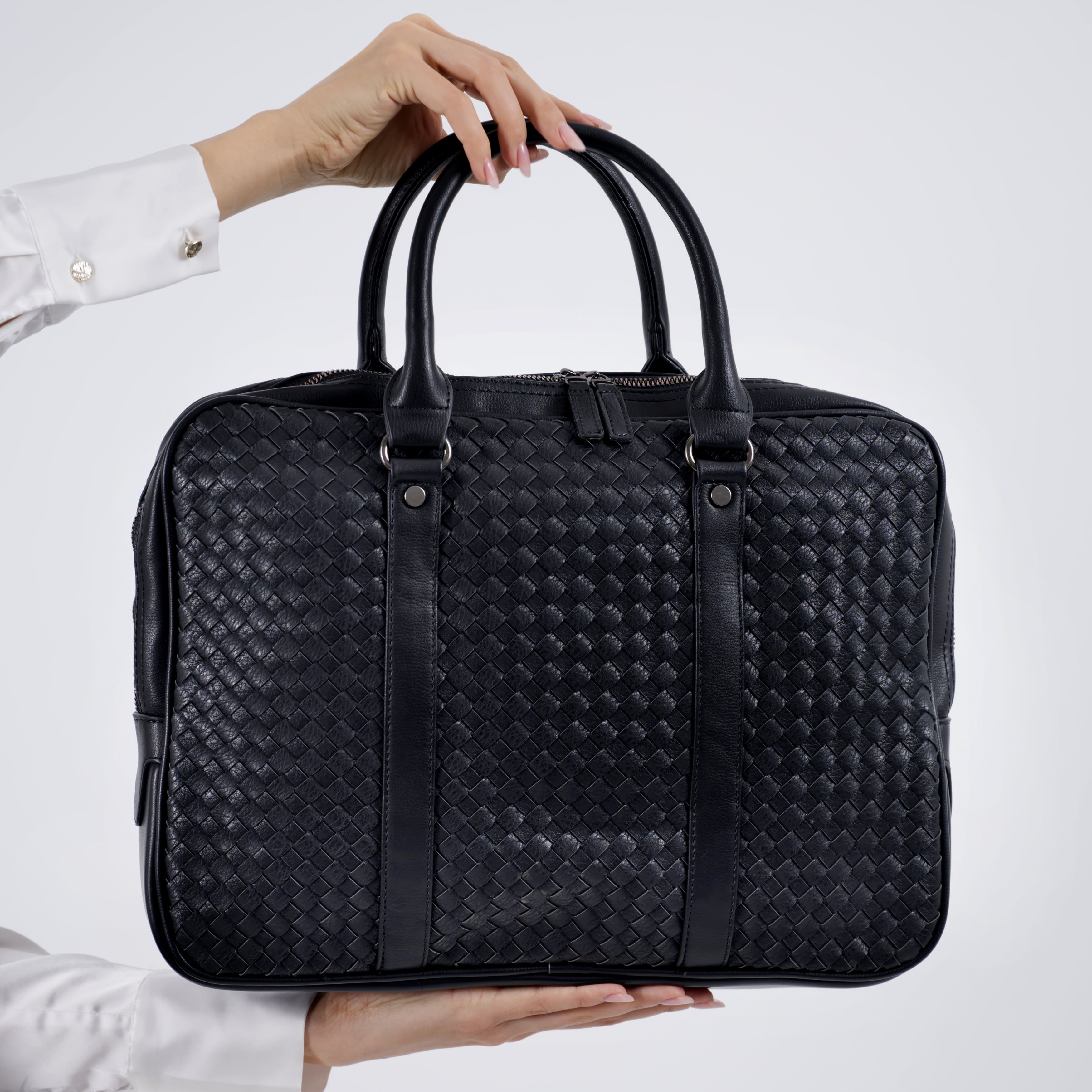 Geanta laptop dama piele ecologica negru Stephanie