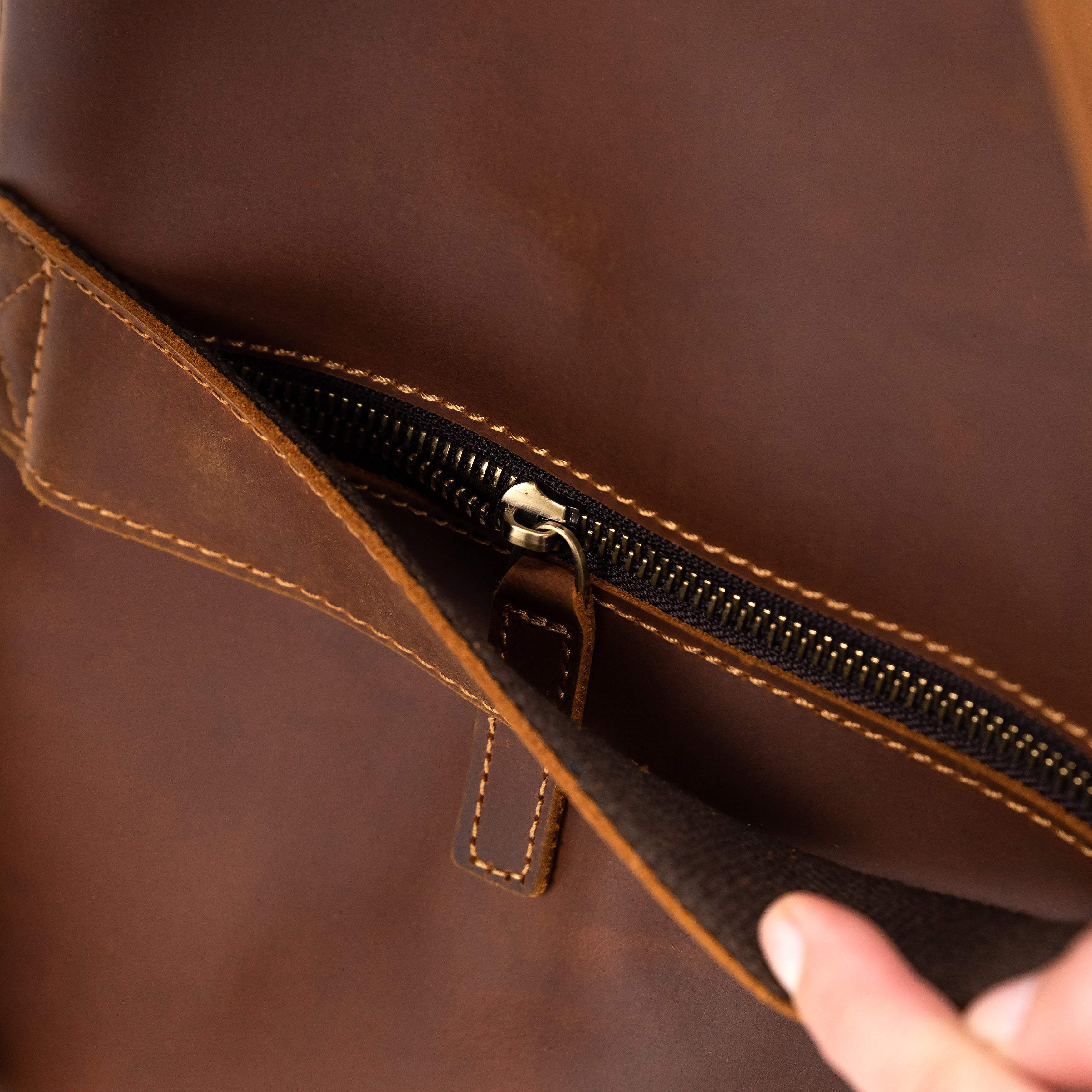 Rucsac laptop barbati piele naturala maro Walden