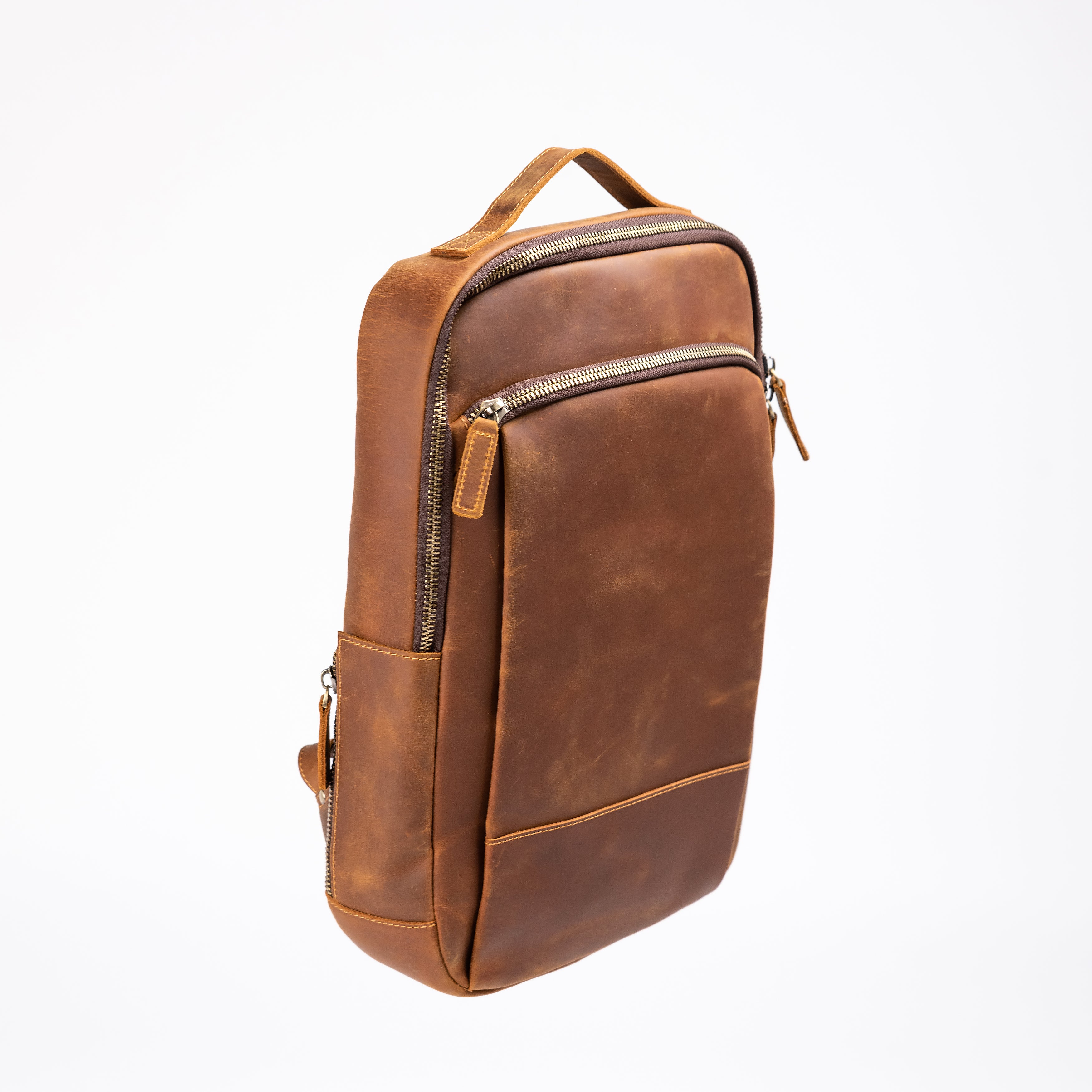 Rucsac laptop barbati piele naturala maro Walden