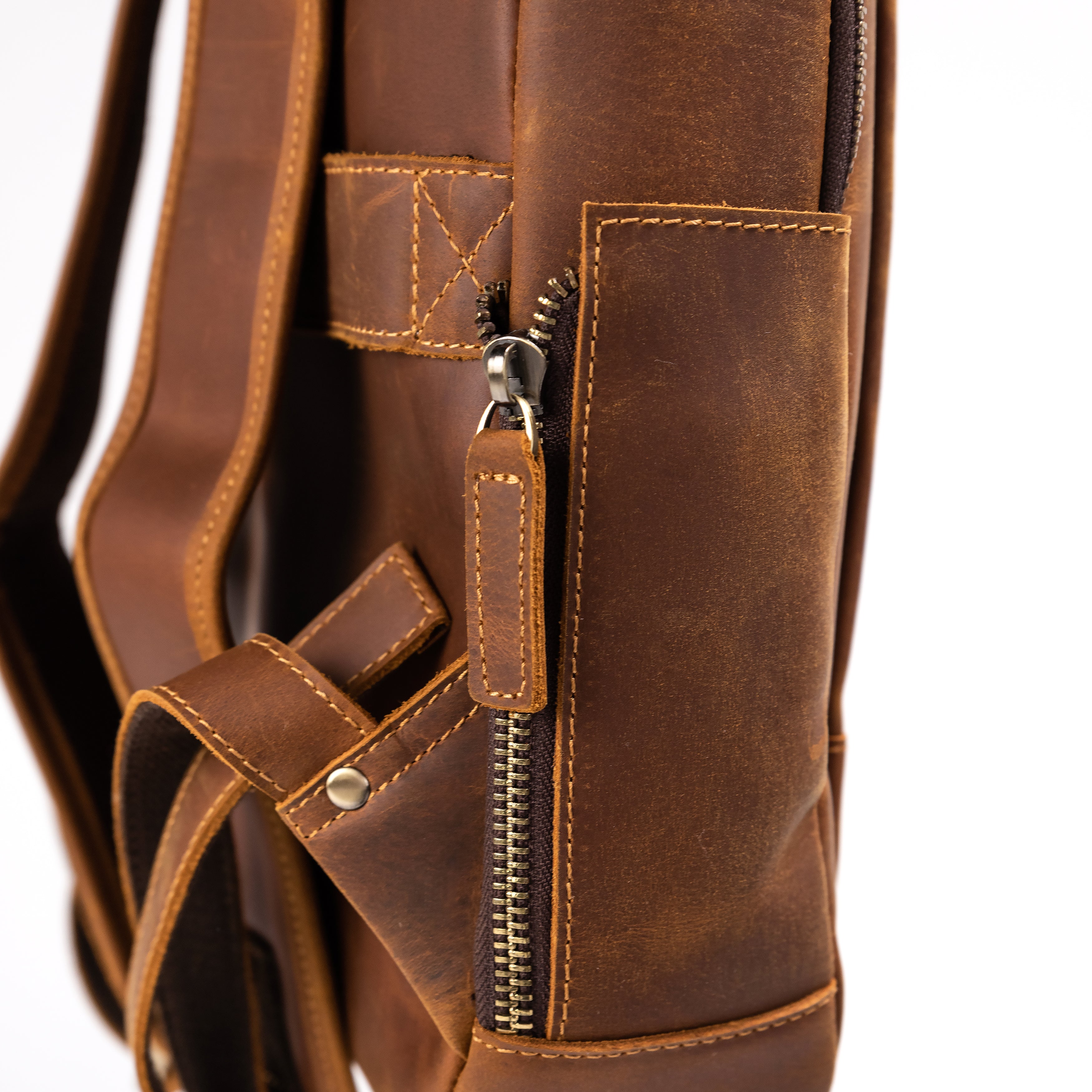 Rucsac laptop barbati piele naturala maro Walden