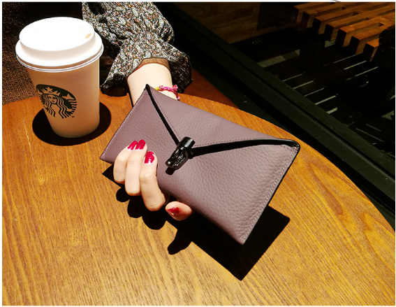 Portofel dama piele naturala violet Zina