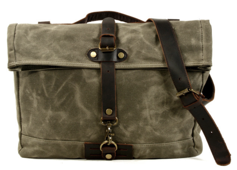 Rucsac voiaj barbati piele naturala si material textil verde Yeti