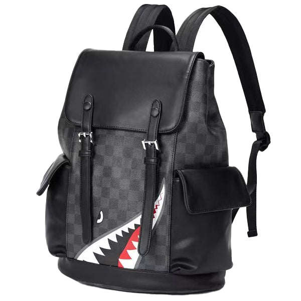 Rucsac barbati piele ecologica negru Shark